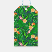 Tropisch patroon, kolibrie cadeaulabel (Achterkant)