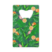 Tropisch patroon, kolibrie creditkaart flessenopener (Achterkant)