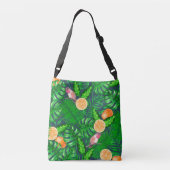 Tropisch patroon, kolibrie crossbody tas (Achterkant)