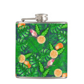 Tropisch patroon, kolibrie heupfles (Voorkant)