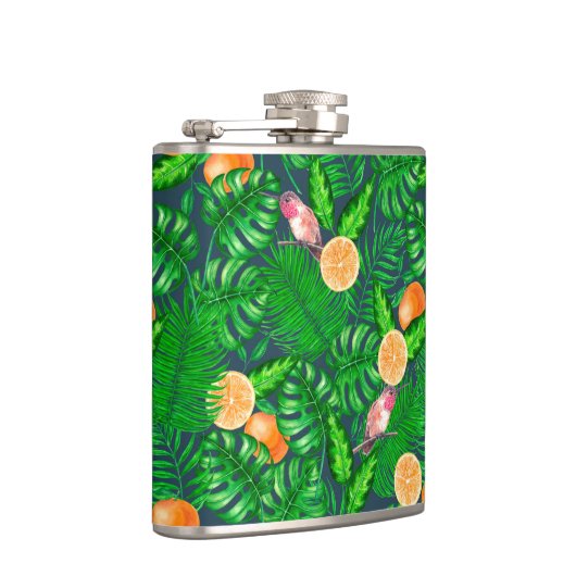 Tropisch patroon, kolibrie heupfles (Rechts)