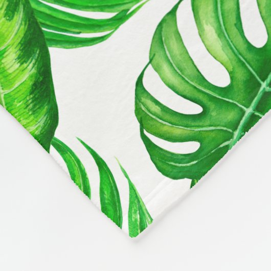 Tropisch patroon, kolibrie II Fleece Deken (Hoek)