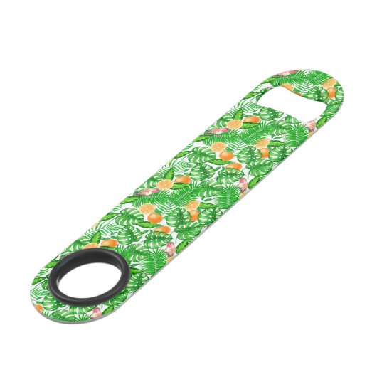 Tropisch patroon, kolibrie II Speed Flessenopener (Voorkant Gekanteld)