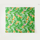 Tropisch patroon, kolibrie II Wandkleed (Voorkant (horizontaal))