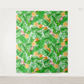 Tropisch patroon, kolibrie II Wandkleed (Voorkant)