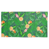 Tropisch patroon, kolibrie kussensloop (Voorkant-Links)