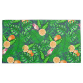 Tropisch patroon, kolibrie kussensloop (Voorkant-Rechts)