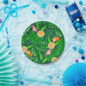 Tropisch patroon, kolibrie papieren bordje (Feest)