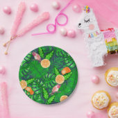 Tropisch patroon, kolibrie papieren bordje (Feest)