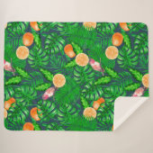 Tropisch patroon, kolibrie sherpa deken (Voorkant (horizontaal))