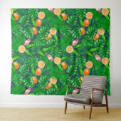 Tropisch patroon, kolibrie wandkleed (In Situ (horizontaal))