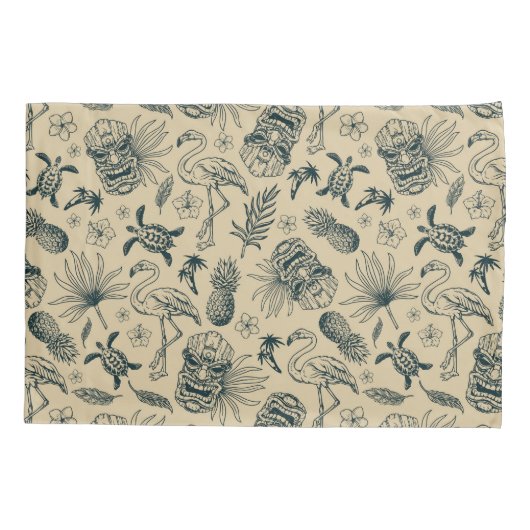  tropisch patroon kussensloop (Achterkant-Links)