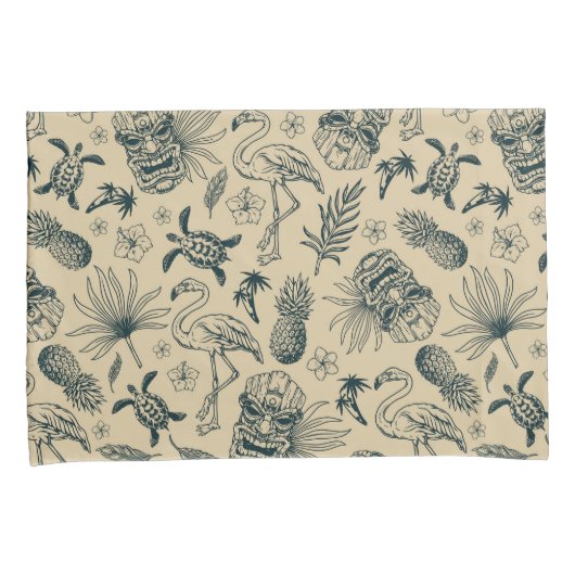  tropisch patroon kussensloop (Voorkant-Rechts)