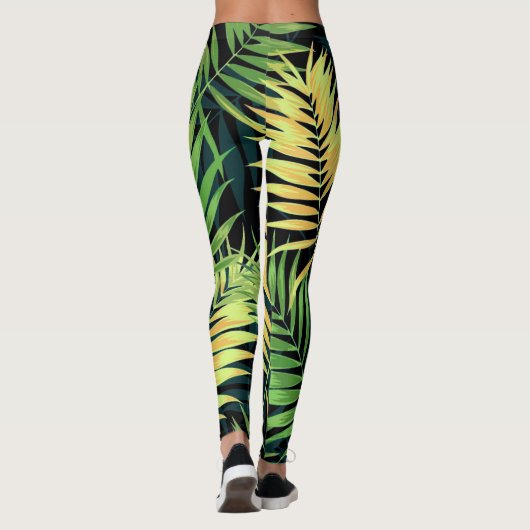 Tropisch patroon leggings (Achterkant)