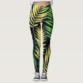 Tropisch patroon leggings (Voorkant)