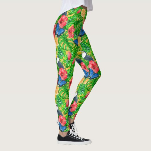 Tropisch patroon leggings (Rechts)