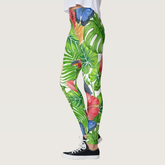 Tropisch patroon leggings (Links)