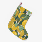 Tropisch patroon met gele citroenen. kleine kerstsok (Voorkant (Hangend))