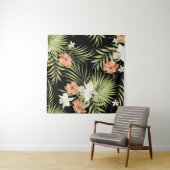 tropisch patroon met hibiscus bloemen en wandkleed (In Situ (horizontaal))