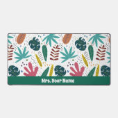 Tropisch patroon met kleurrijke bladeren bureaumat (Voorkant)