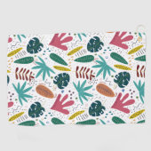 Tropisch patroon met kleurrijke bladeren golfhanddoek (Horizontaal)