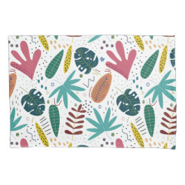 Tropisch patroon met kleurrijke bladeren kussensloop