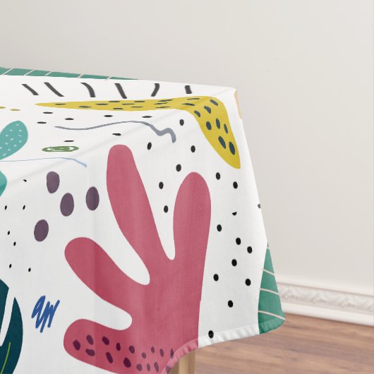 Tropisch patroon met kleurrijke bladeren tafelkleed (Voorbeeld)