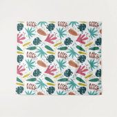 Tropisch patroon met kleurrijke bladeren wandkleed (Voorkant (horizontaal))