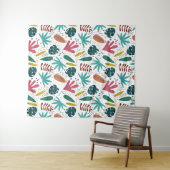 Tropisch patroon met kleurrijke bladeren wandkleed (In Situ (horizontaal))