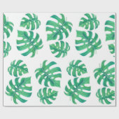 Tropisch patroon met monstera-bladeren cadeaupapier (Vlak)