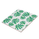 Tropisch patroon met monstera-bladeren tegeltje (Zijkant)