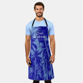 Tropisch patroon met naam Chef Schort (Gedragen)