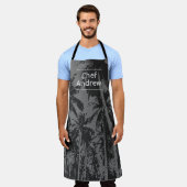 Tropisch patroon met naam Chef Schort (Gedragen)