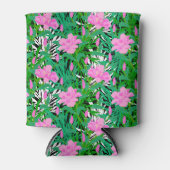 Tropisch patroon met Oerwouden bloemen Blikjeskoeler (Voorkant)