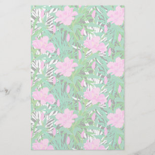 Tropisch patroon met Oerwouden bloemen Briefpapier