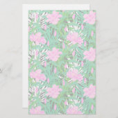 Tropisch patroon met Oerwouden bloemen Briefpapier (Voorkant / Achterkant)