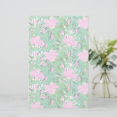 Tropisch patroon met Oerwouden bloemen Briefpapier (Staand voorkant)