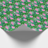 Tropisch patroon met Oerwouden bloemen Cadeaupapier (Hoek)