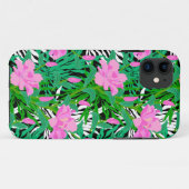 Tropisch patroon met Oerwouden bloemen Case-Mate iPhone Case (Achterkant (horizontaal))