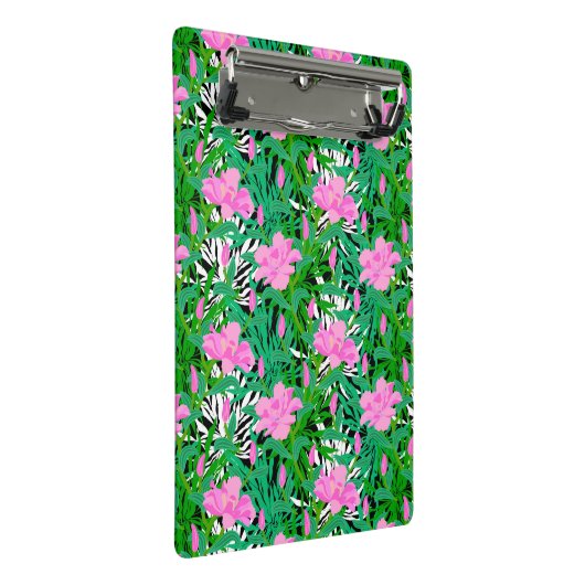 Tropisch patroon met Oerwouden bloemen Mini Klembord (Schuin)