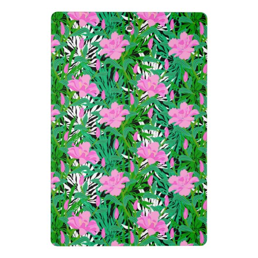 Tropisch patroon met Oerwouden bloemen Mini Klembord (Achterkant)