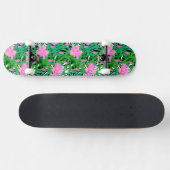 Tropisch patroon met Oerwouden bloemen Skateboard (Horizontaal)