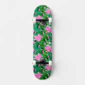 Tropisch patroon met Oerwouden bloemen Skateboard (Voorkant)