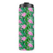 Tropisch patroon met Oerwouden bloemen Thermosbeker (Voorkant)