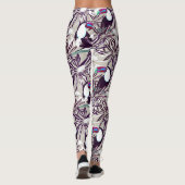 Tropisch patroon met palmbomen en vogels. leggings (Achterkant)