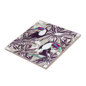 Tropisch patroon met palmbomen en vogels. tegeltje (Zijkant)