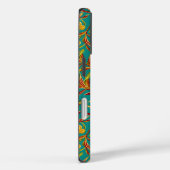 Tropisch patroon met rode en gele bladeren Case-Mate iPhone case (Achterkant / Rechts)