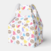 Tropisch patroon met sleuf en bladeren bedankdoosjes (Achterkant)