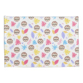 Tropisch patroon met sleuf en bladeren kussensloop (Achterkant-Rechts)