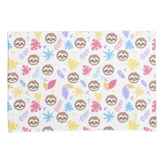 Tropisch patroon met sleuf en bladeren kussensloop (Voorkant-Rechts)